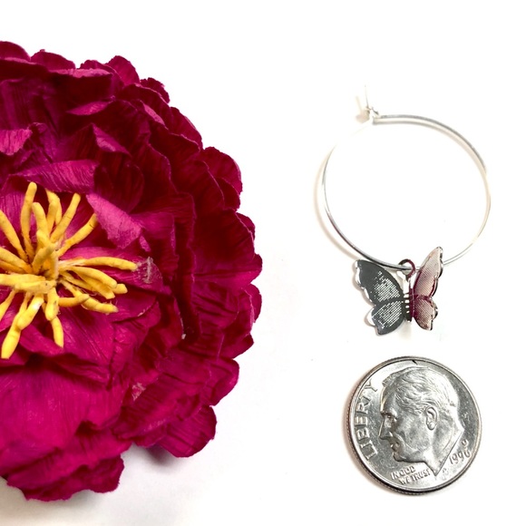 Butterfly Earrings, Hoops, Dragonfly, Insect, Bee - Picture 5 of 8